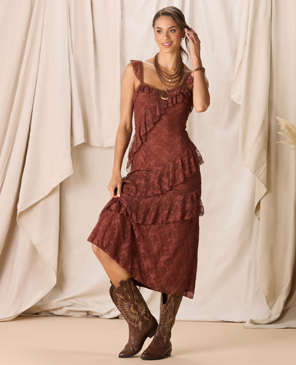 knit dress white Sheer Maxi Aven M Size:54 Short collections:wedding-guest-25 Wedtrend Women Blush Lace elastic fabric The model