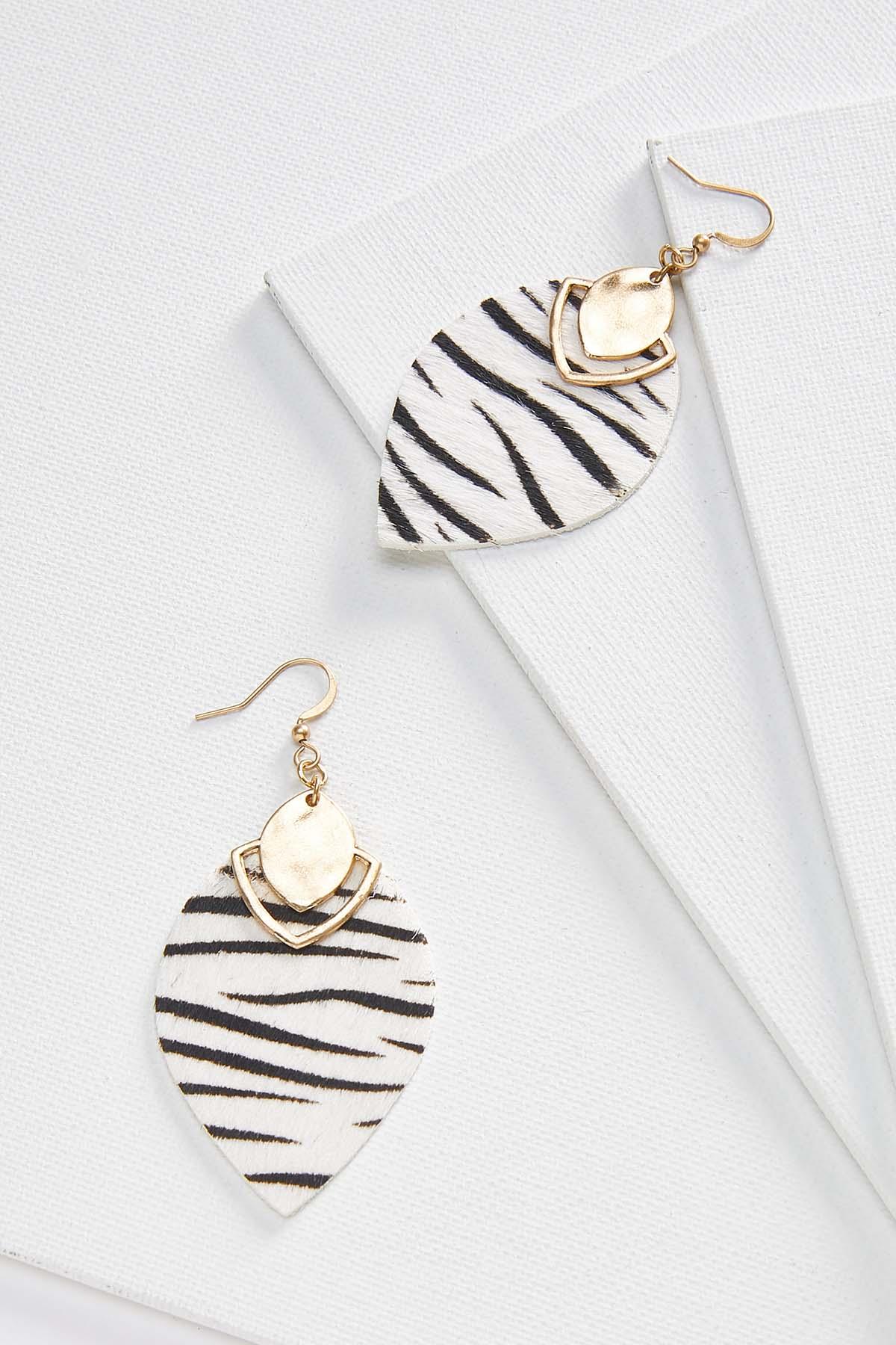 Versona zebra tear earrings