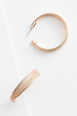 textured wire hoop earrings