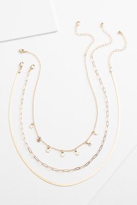 layered shaky star necklace