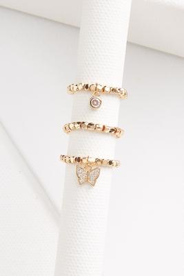 butterfly ring set