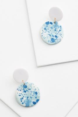 splattered clay earrings