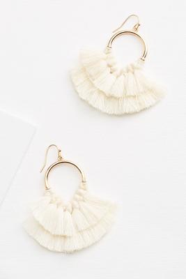 corded fringe earrings 