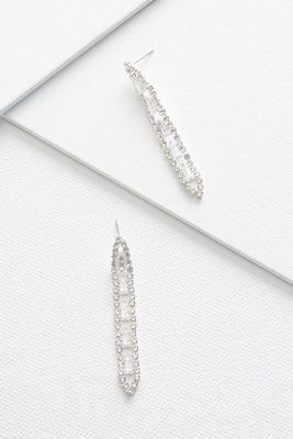 baguette linear earrings