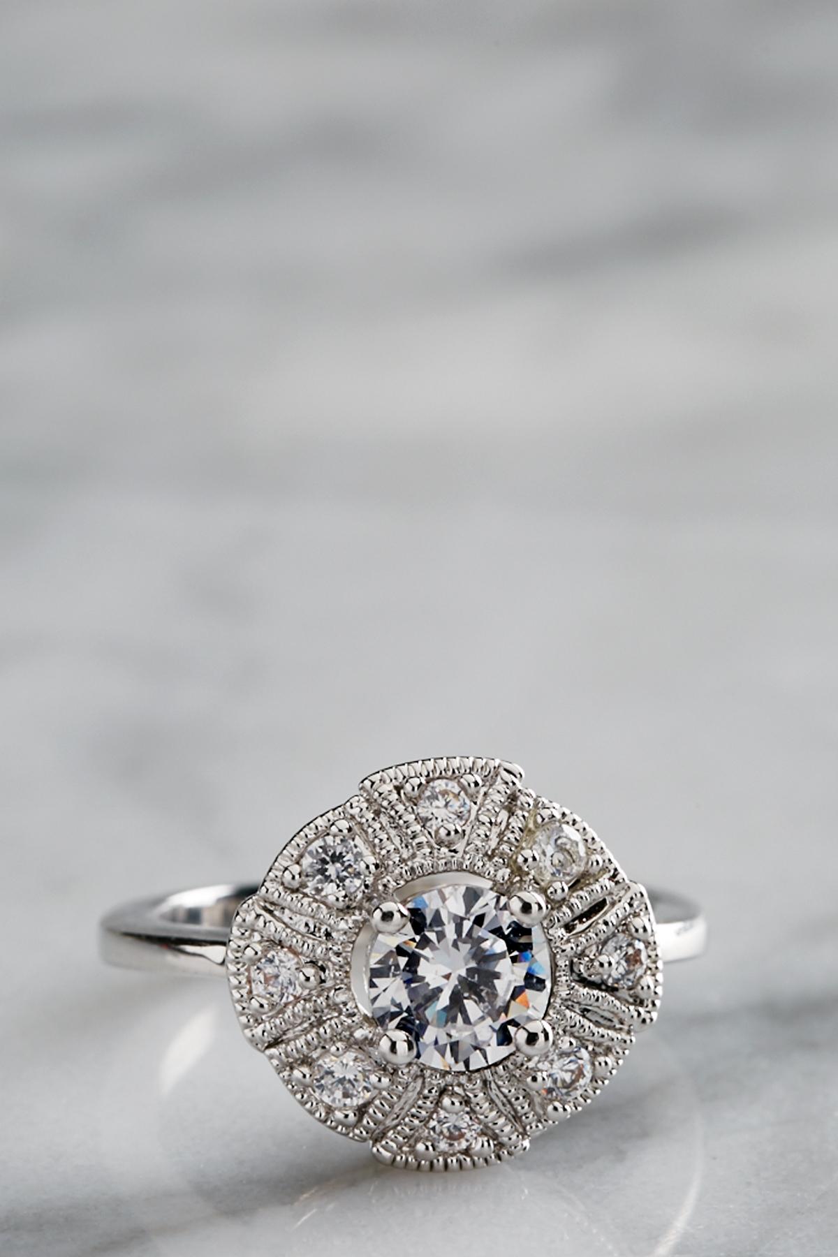 Flower Engagement Ring