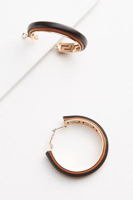 faux leather hoop earrings