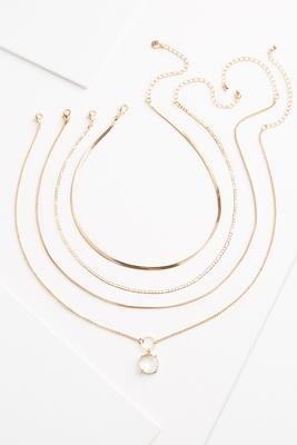 layered glass pendant necklace