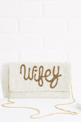 wifey beaded clutch 