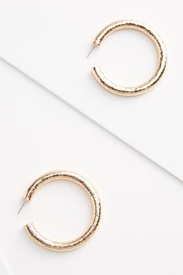 textured gold hoop earrings