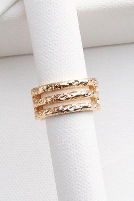 gold textured ring