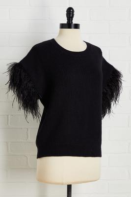 here for the feather sweater