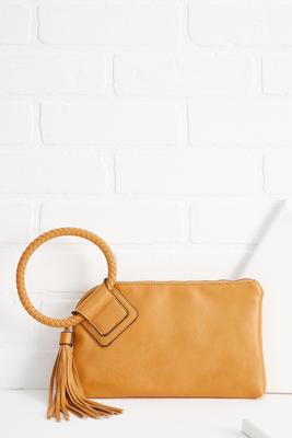 colorful ring handle wristlet