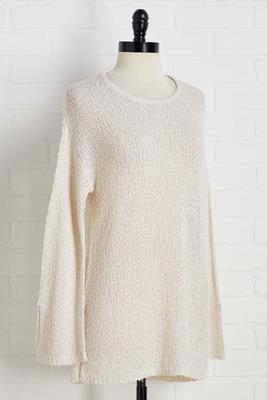 a movie and popcorn tunic sweater
