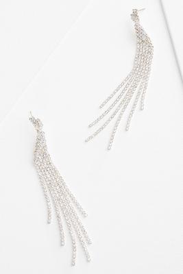 rhinestone fringe earrings
