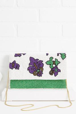 laissez les bons temps rouler beaded clutch