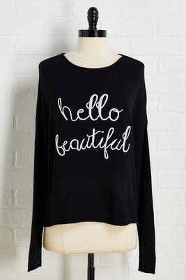 hello beautiful sweater