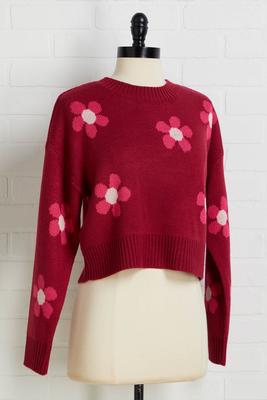 popping petals sweater