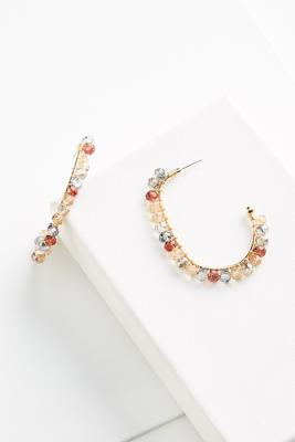 wire bead hoop earrings