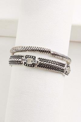 vintage silver stretch bracelet set