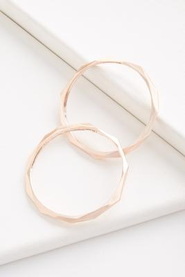 brushed geo bangle set