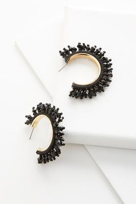 beaded hoop earrings