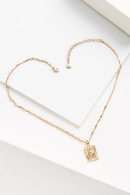 smiley face tag necklace