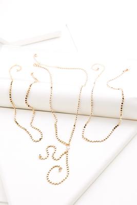 disc y-chain necklace set