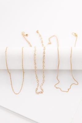 layered clear stone necklace