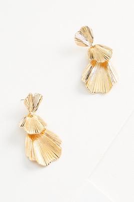 textured floral earrings