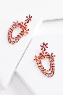 floral statement earrings