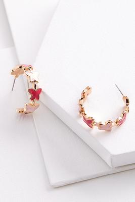 butterfly hoop earrings