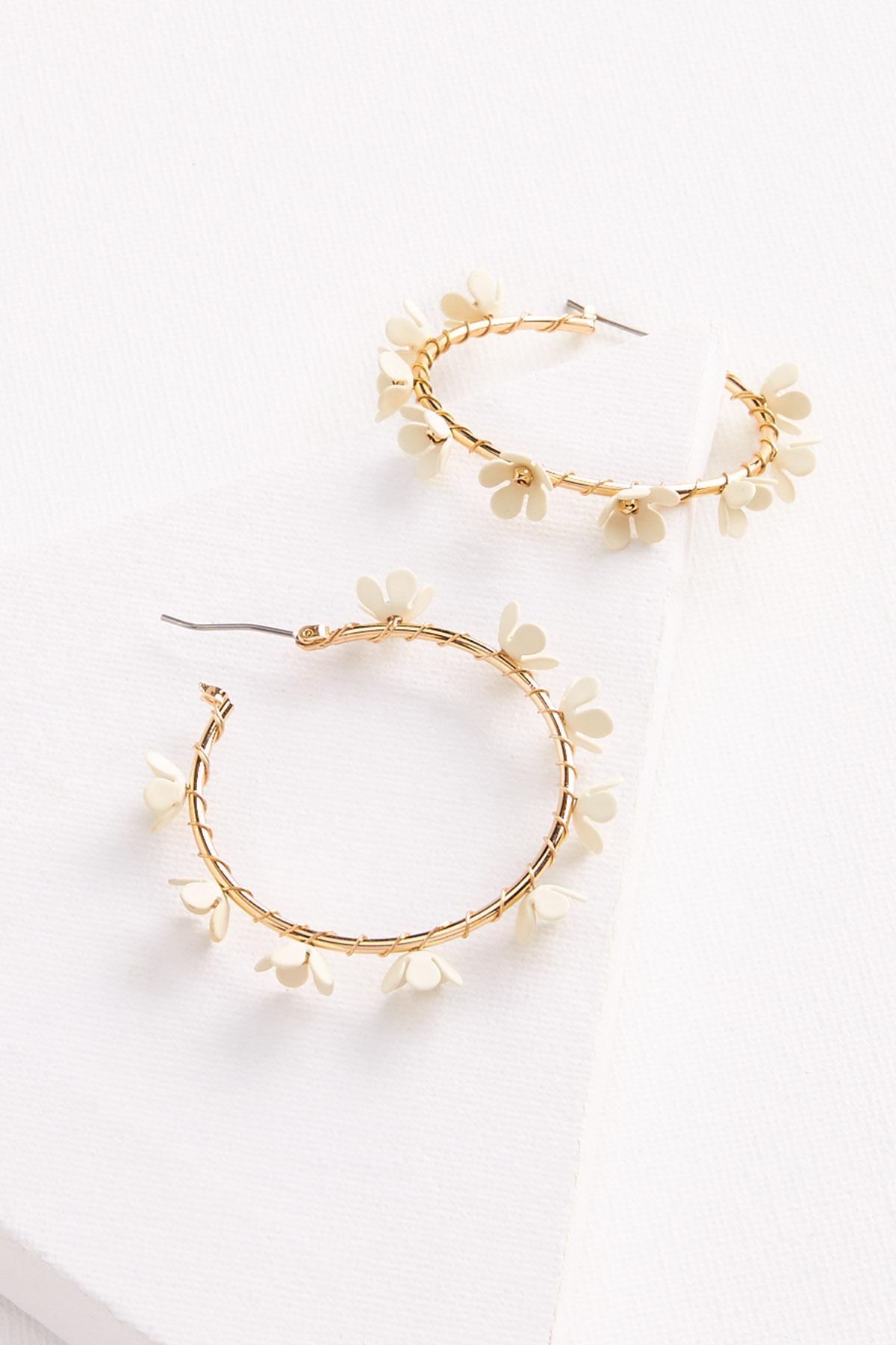 Versona floral hoop earrings