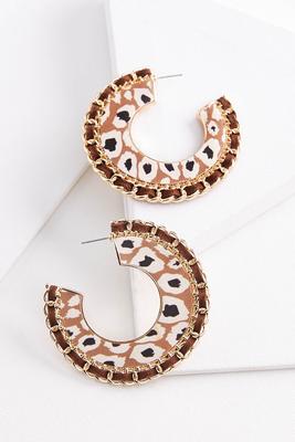 animal print hoop earrings