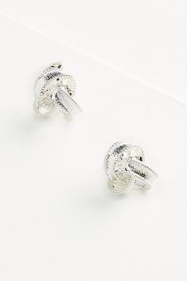 oversized knot clip on earrings
