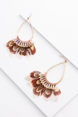 feather beaded earrings 