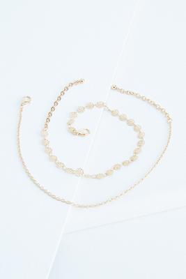 floral layered anklet 