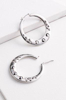 sequin textured hoop earrings