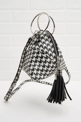 houndstooth fortune cookie clutch