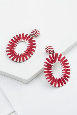 raffia wrapped earrings