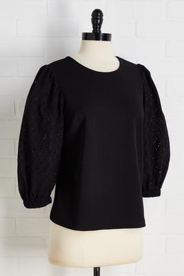 endearing eyelet top