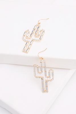 glass cactus earrings