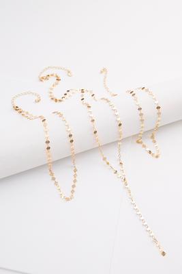gold geo necklace set