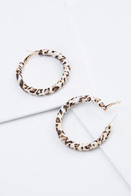 animal wrapped hoop earrings