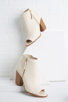 faux leather booties