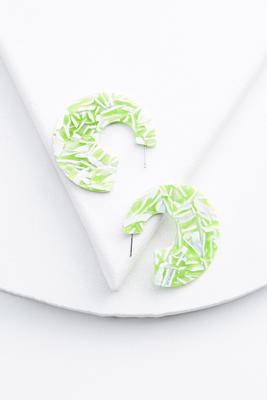 lime lucite earrings