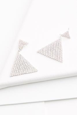 rhinestone triangle earrings