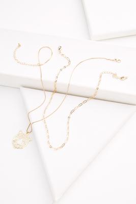 layered tiger necklace