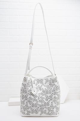 laser cut butterfly bucket bag