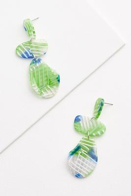 tie dye resin earrings