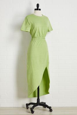 slice of lime midi dress